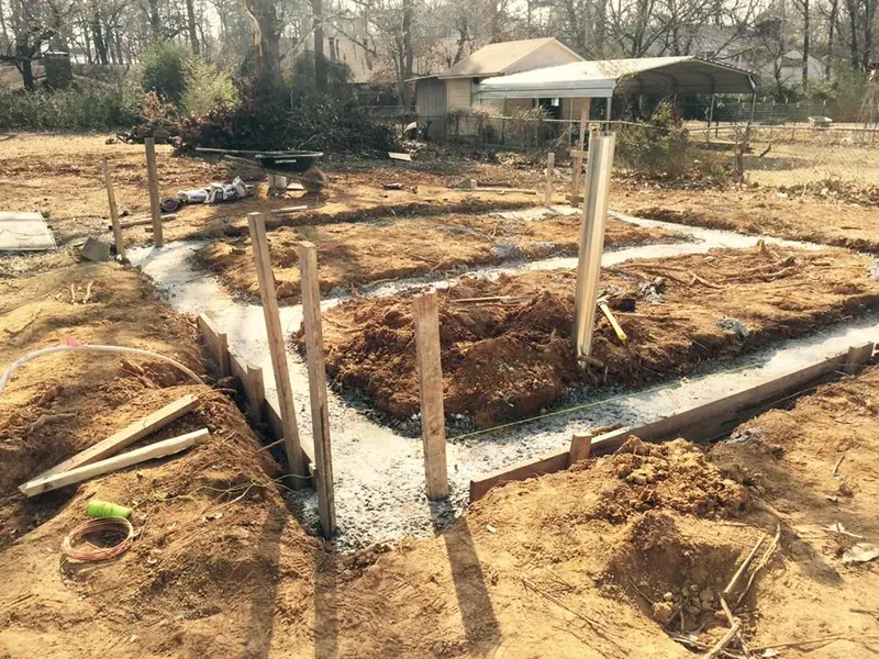 Footings and block foundation going in