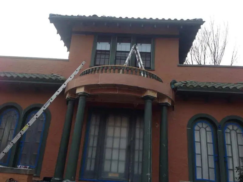 Exterior remodel on a two-story home